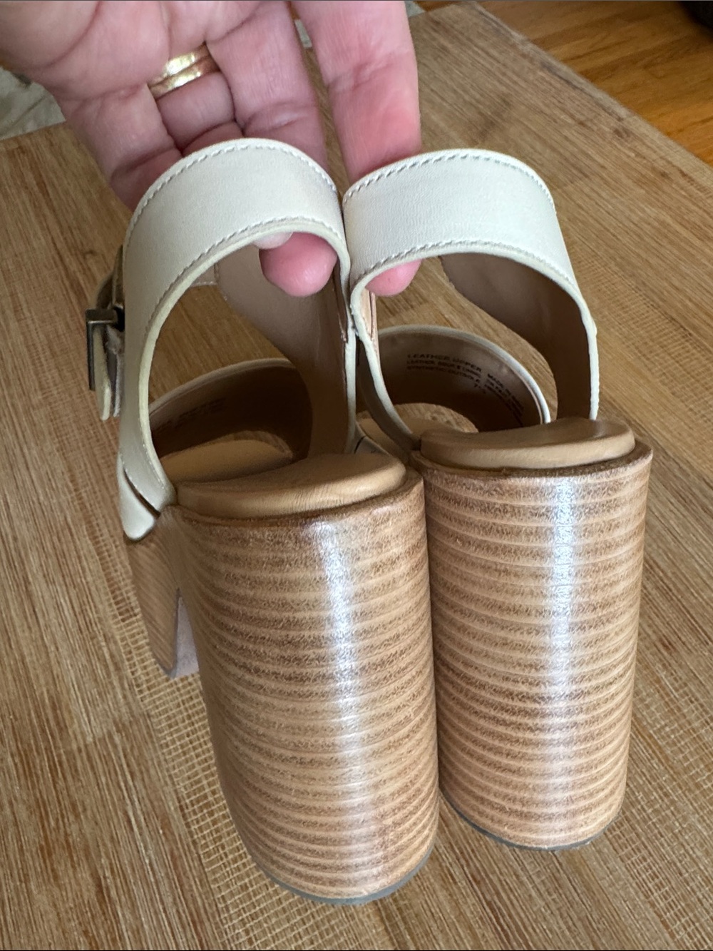 Anthropologie Seychelles Mosh Pit Platform sandals Leather Stacked Heel 7.5 - Picture 6 of 10